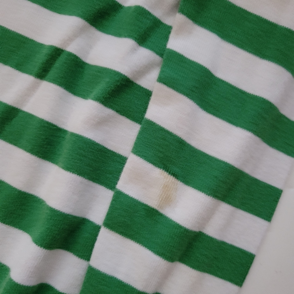 Hanna Andersson Green Striped Holiday Organic Cotton Long John Pajamas - Picture 12 of 12